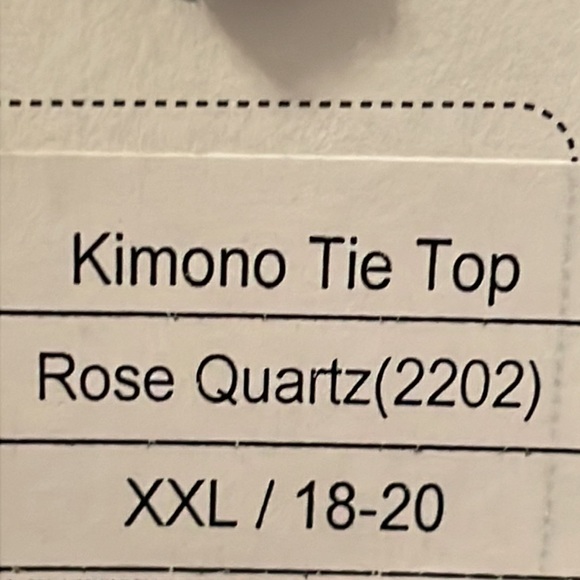 Agnes & Dora XXL Rose Quartz Kimono Tie Top 3/4 Dolman Sleeves NWT - Picture 8 of 8